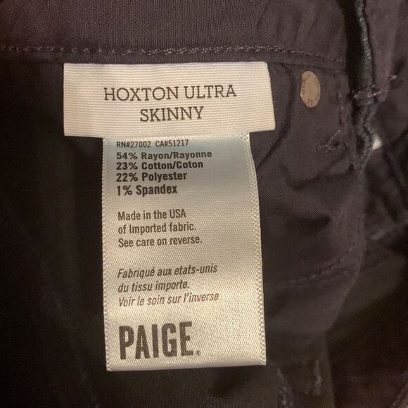Paige Horton ultra Noble high rise skinny rayon blend tall woman’s jeans - Picture 13 of 13
